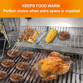 Hisencn warming rack supports indirect cooking and keeps foods warm