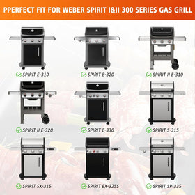 Hisencn Weber Spirit 300 bars 16ga metal highlights durable construction for lasting grilling sessions.