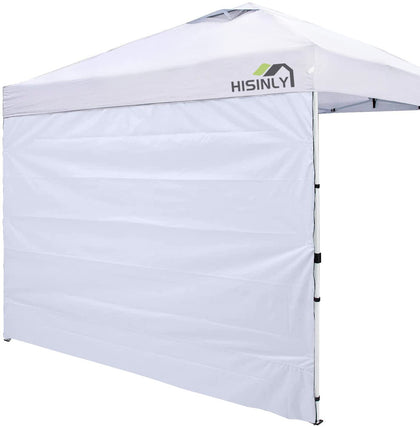 Hisinly canopy sidewall 10x10 white shields wind and rain for outdoor events.