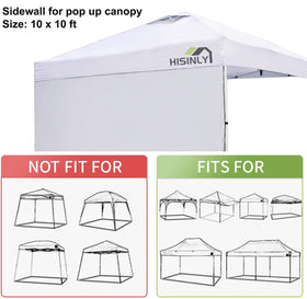 Hisinly weather shield sidewall protects against wind and light rain.