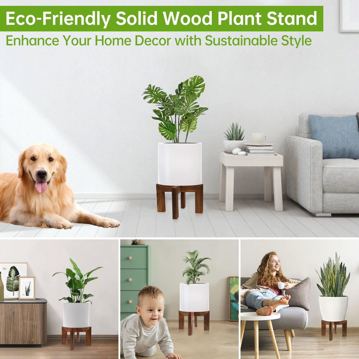 Hismocal indoor plant stand assembly demonstrates easy two-piece setup