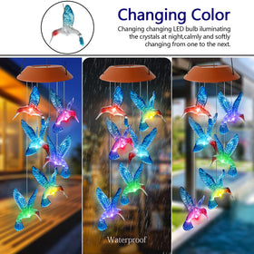 HiSolar IP65 waterproof wind chime withstands rain for outdoor use