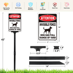 HISVISION adjustable height stake at 42 inches clearly marks your yard.