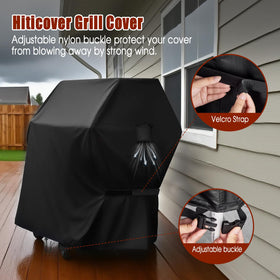 Hiticover windproof bottom drawstring keeps the cover secure in gusts.