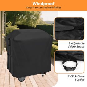 Hiticover easy-clean grill cover ready to wipe down with a damp cloth.