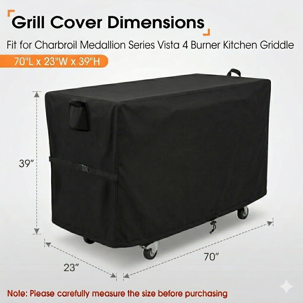 Hiticover waterproof Oxford fabric shields grill from rain and dust