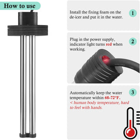 Hitop floatable foam base keeps heater above mud.