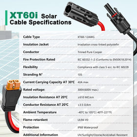 Hiutgowt XT60i connector pair ready for universal solar system integration.