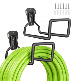 Hivenlly 2-pack wall mount hose holder keeps hoses organized and accessible.