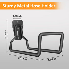 Hivenlly heavy-duty metal hose holder provides durable outdoor storage.