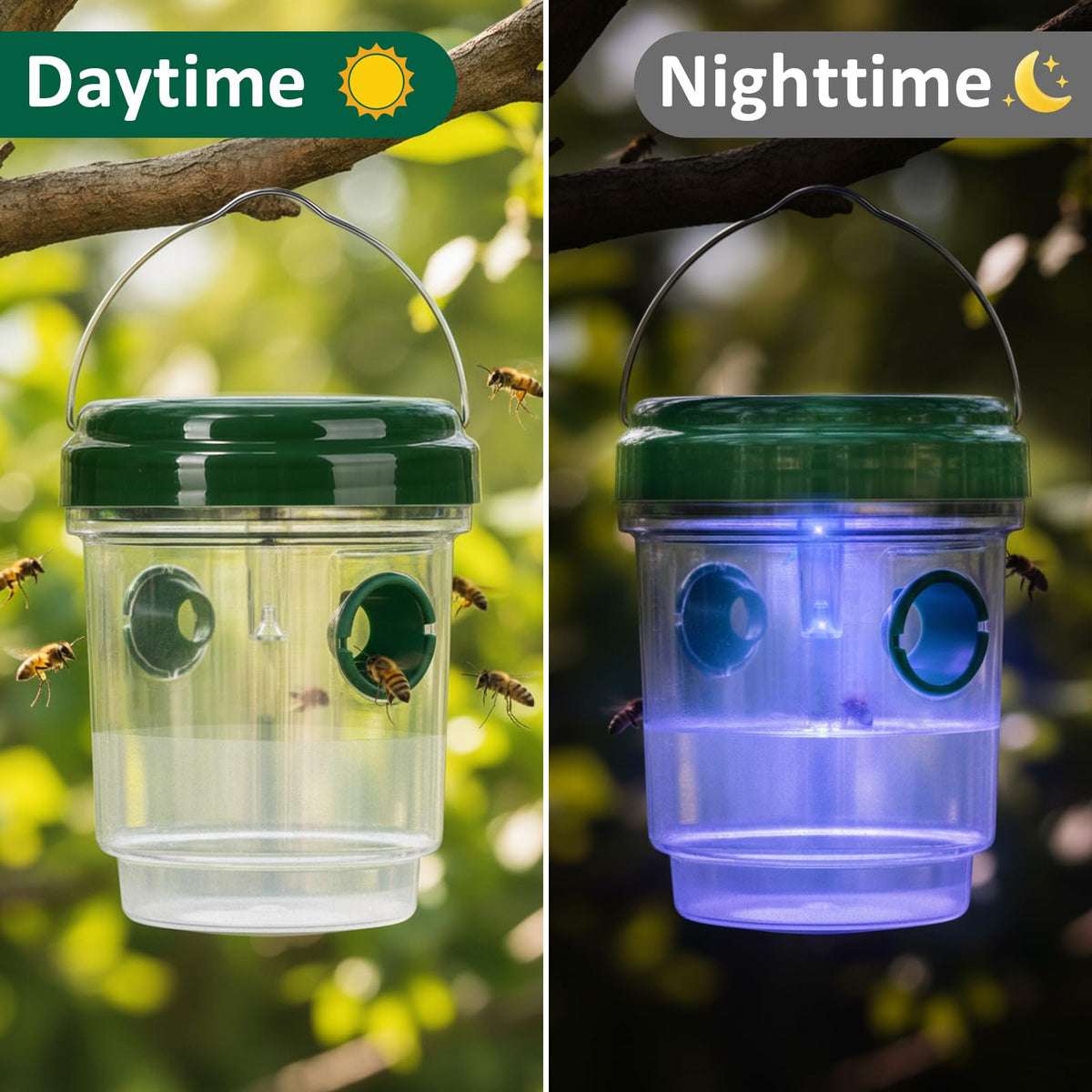 Hivenlly 3-pack provides broad coverage around decks and fences.