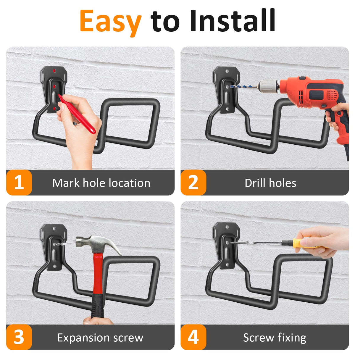 Hivenlly space-saving solution helps tidy the garden area for tools.