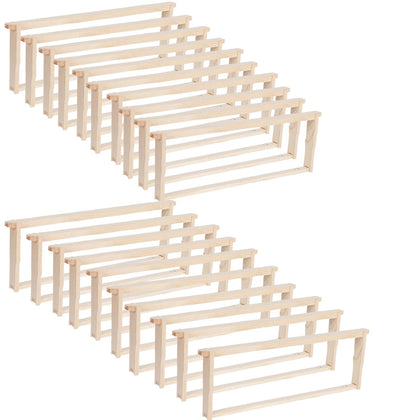 HiveSweet deep Langstroth frame 20-pack inspection-ready with beeswax finish