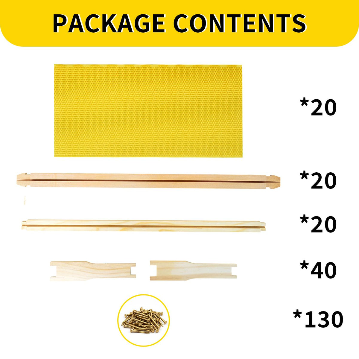 HiveSweet unassembled frames pack for flexible hive configuration.
