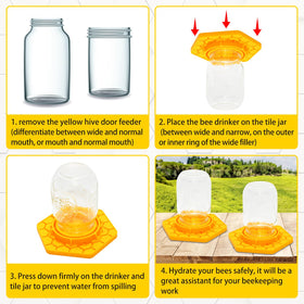 HiveSweet yellow silicone waterer helps bees locate the source quickly.