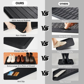 HIYARD boot tray size 16x27.5 inches fits compact entryways.