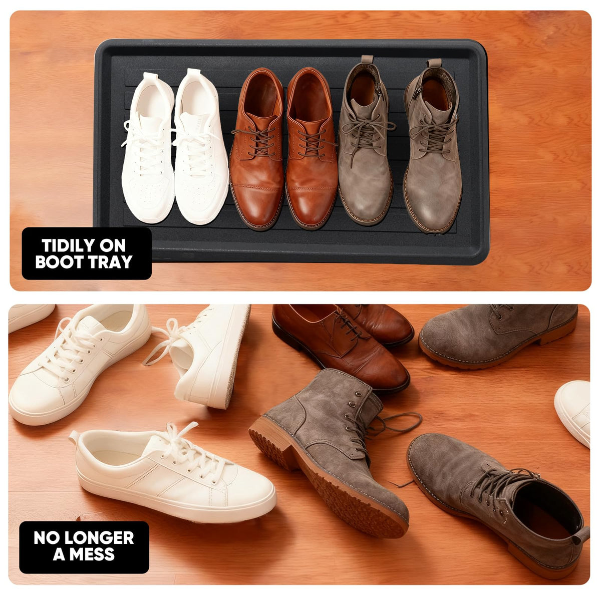 HIYARD boot tray is easy to clean and quick to rinse.