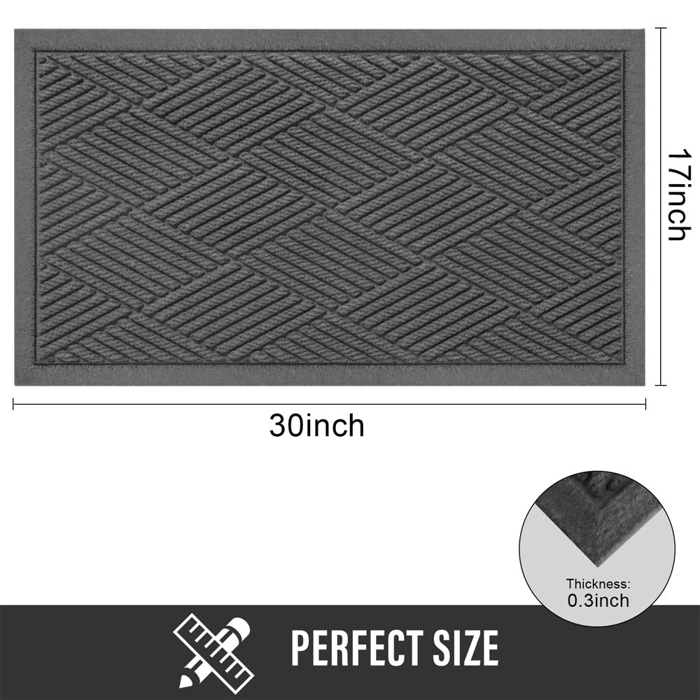 HIYARD easy-clean front door mat cleans quickly with vacuum or hose