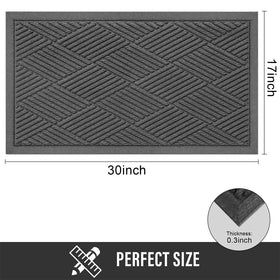 HIYARD easy-clean front door mat cleans quickly with vacuum or hose