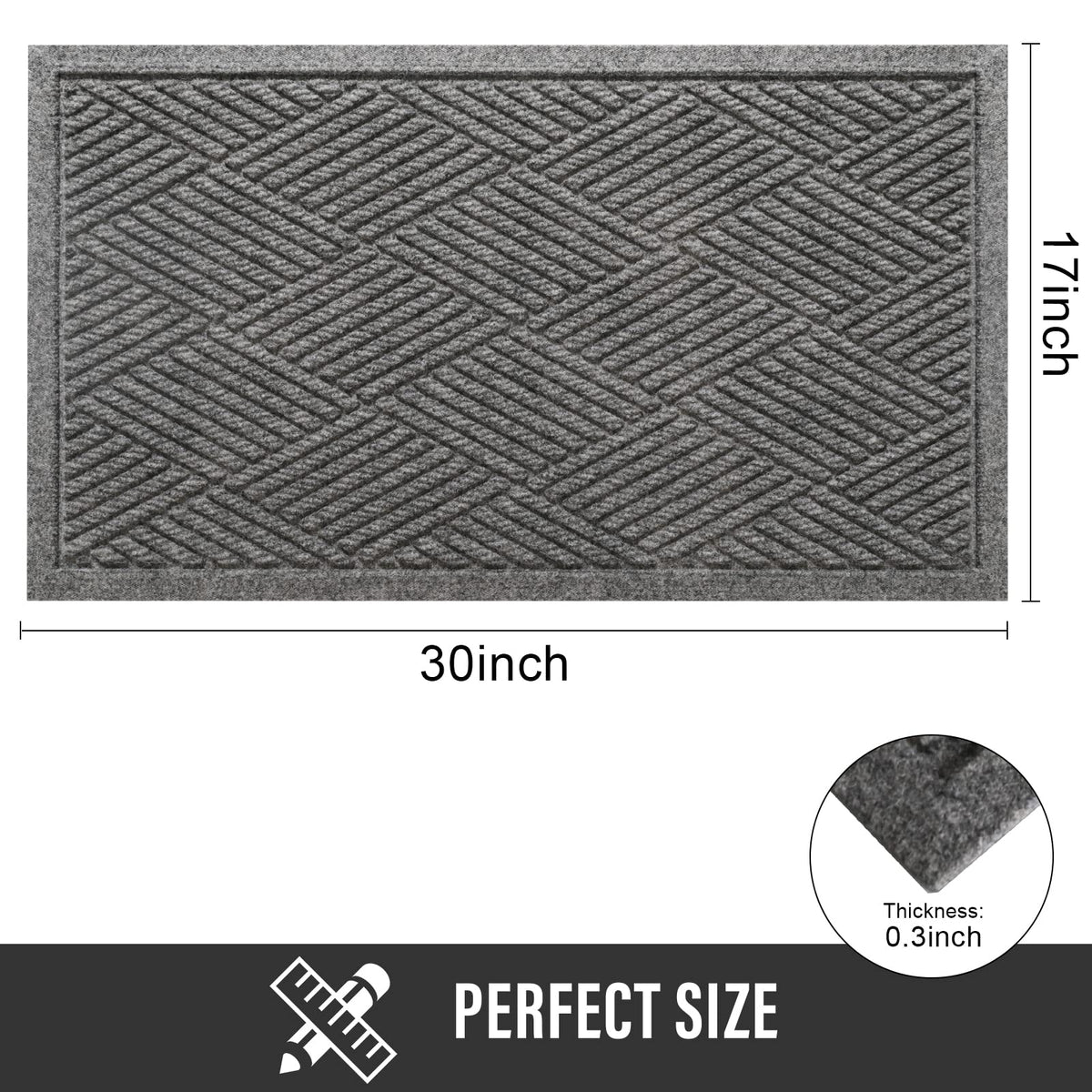 HIYARD easy-clean rug can be hose-rinsed after muddy days
