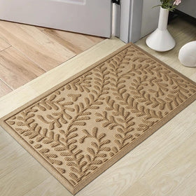 HIYARD front door mat with absorbent dirt-trapping surface for clean entryways.