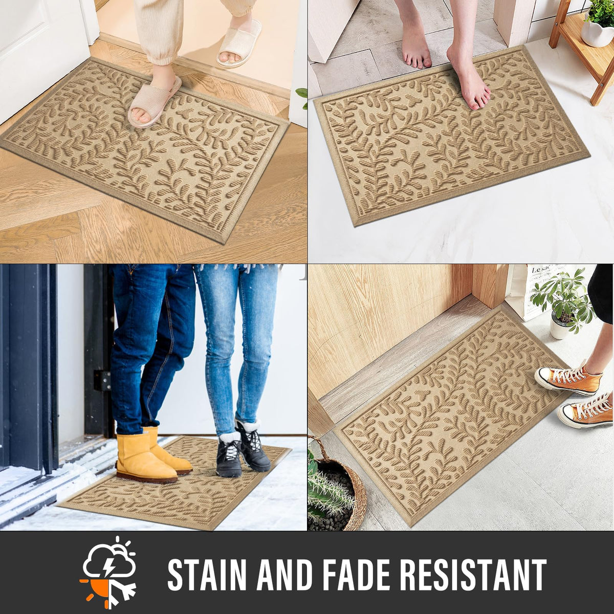 HIYARD low-profile mat fits under doors without jamming.