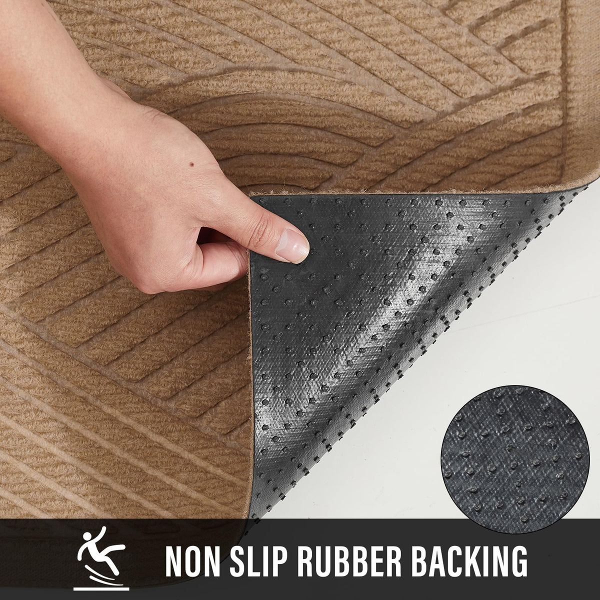 HIYARD non-slip backing provides secure footing for entryways