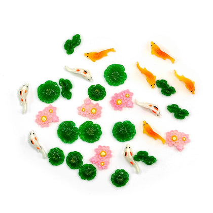 HIZEMLK mini resin lotus leaf adds natural texture to terrariums and fairy gardens.
