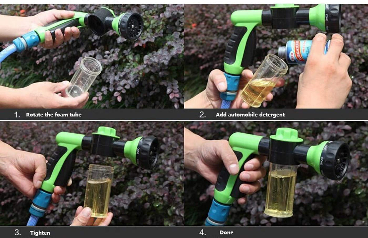 Hjkiopc easy-connect design for a quick, leak-minimized hose setup.
