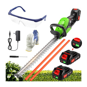 HJLYZYA electric hedge trimmer with 21V battery included for cordless trimming.