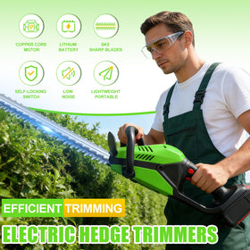HJLYZYA lightweight 6.3 lb hedge trimmer reduces arm fatigue.