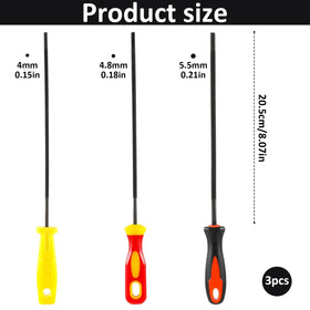 HJZHII chainsaw file handle close-up showing ergonomic grip for precise sharpening