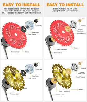 HK 2-pack 9in 20T carbide blade close-up cutting small trees