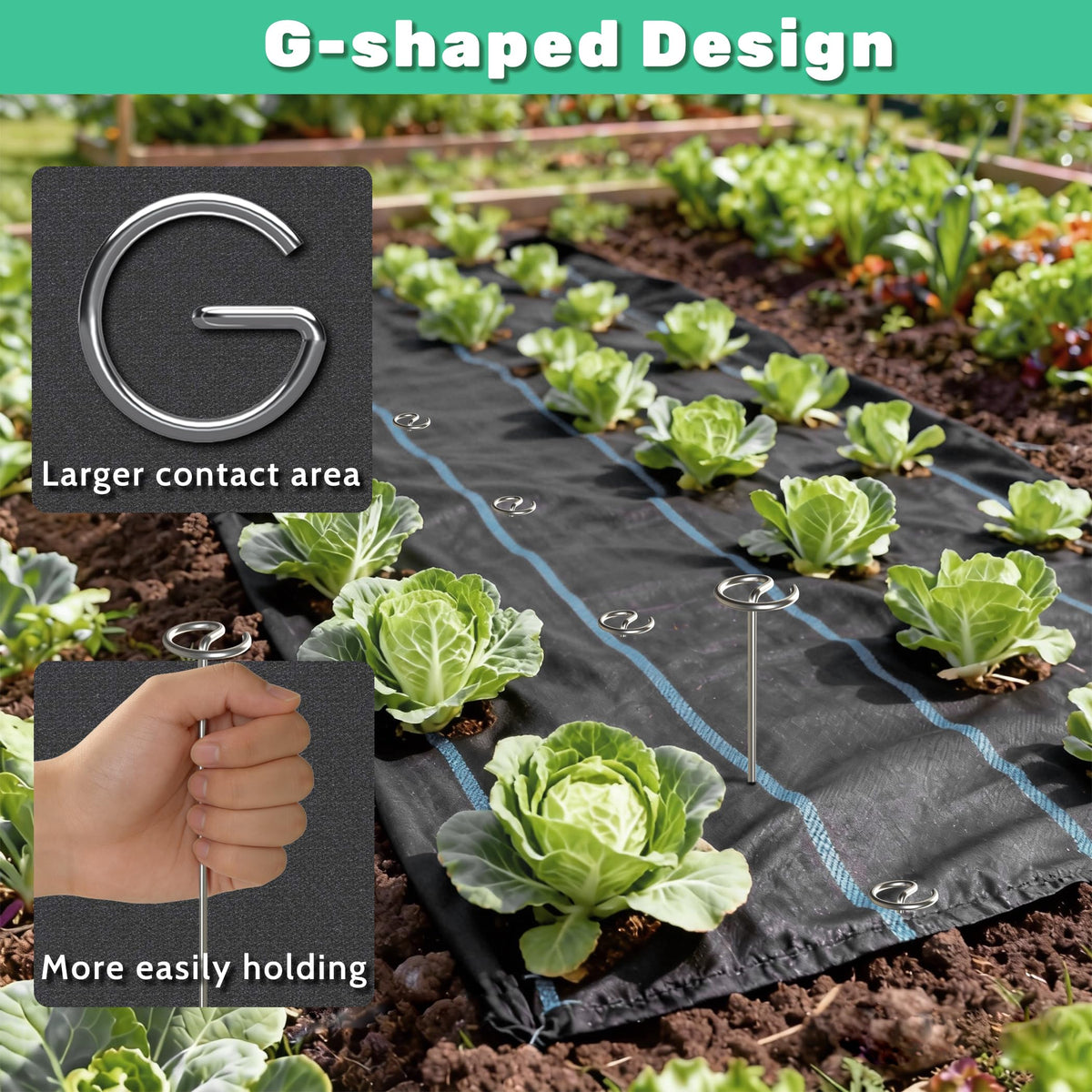 HKKZYT landscape stakes ideal for weed barrier and tarps