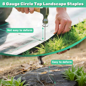 HKKZYT long-lasting ground anchoring staple in outdoor setting