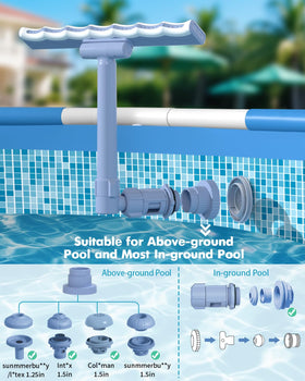 HKQ pool fountain adjustable rotation allows precise spray direction