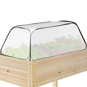 Hkvoxim Garden Rows Cover front view protects vegetables while letting sunlight through.