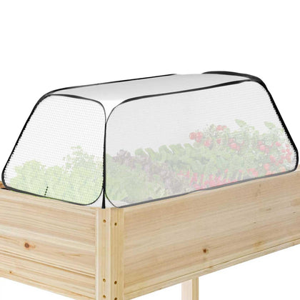 Hkvoxim Garden Rows Cover front view protects vegetables while letting sunlight through.