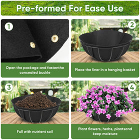 HKZ liners help deter birds from nesting in planters.