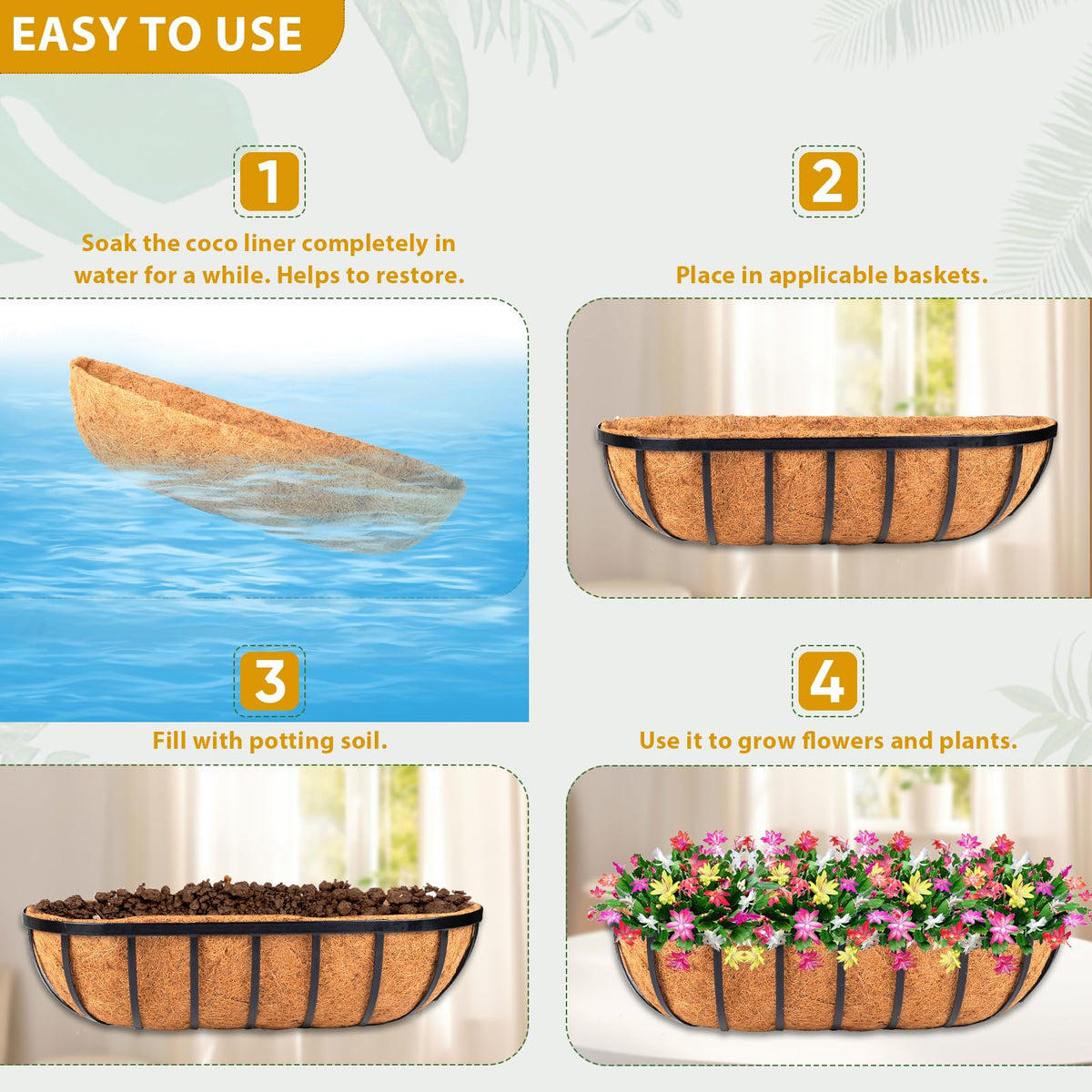 HKZ natural coconut fiber detail emphasizes eco-friendly, sustainable material.
