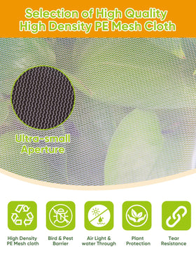 HKZ garden netting made of durable polyethylene for long-lasting use.