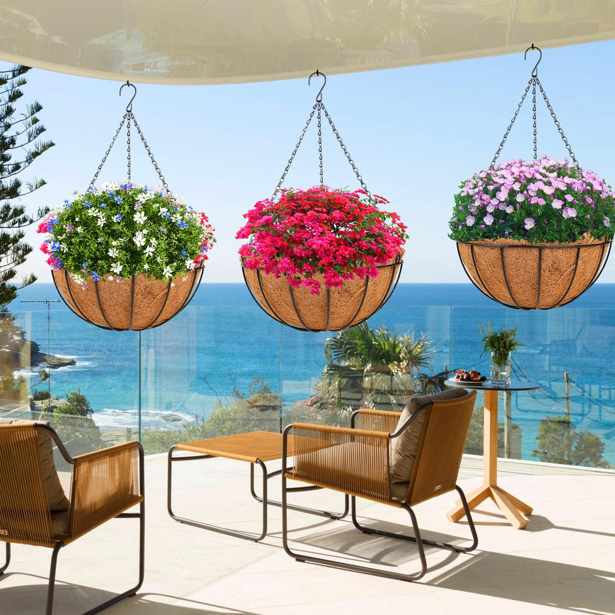 HKZ 2-pack saves space by hanging plants off the ground.
