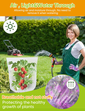 HKZ netting protecting fruit trees highlighting wide garden applications.