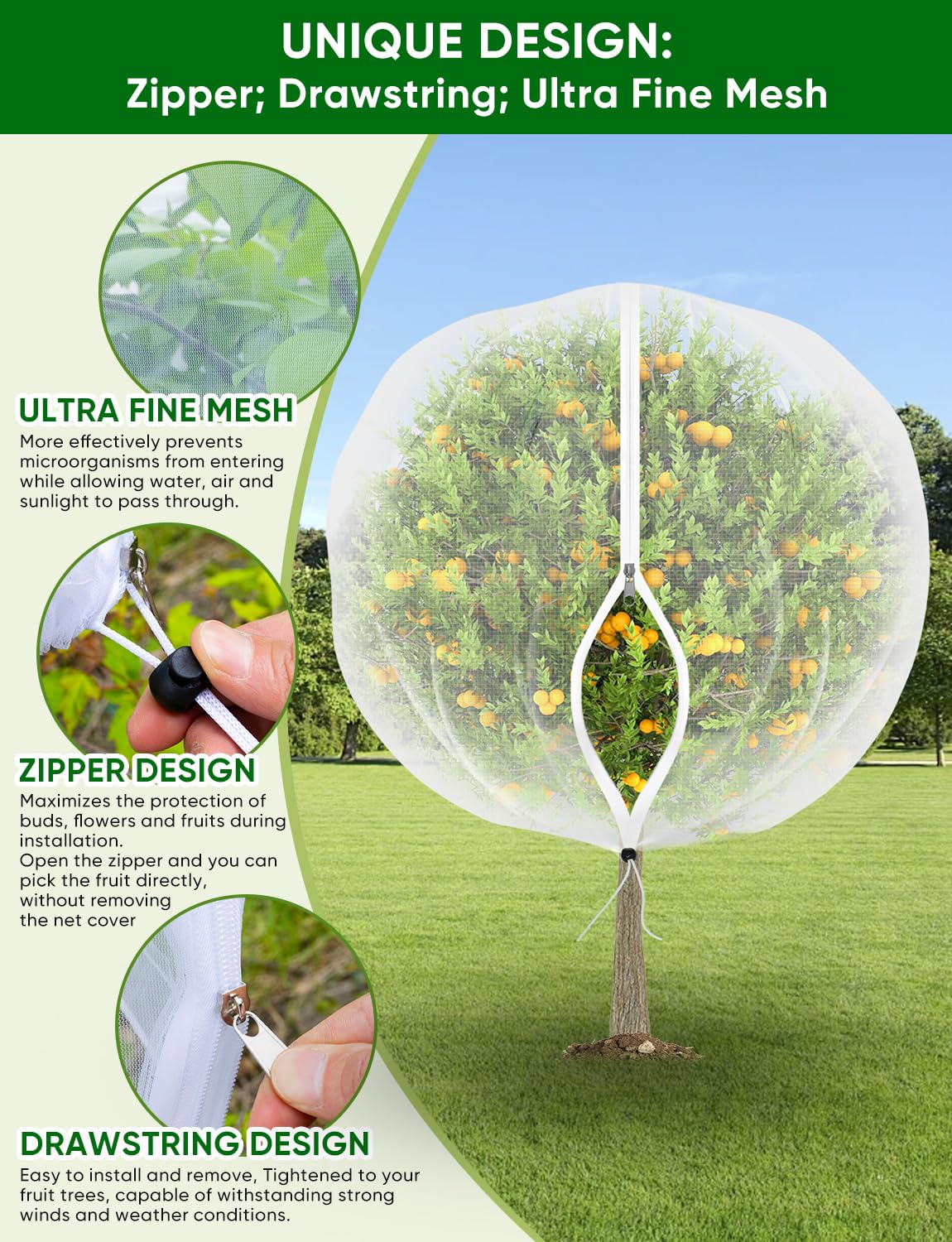 HKZ tomato protection netting keeps pests out while you harvest