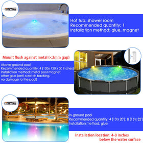 HL hot tub mood lighting with multi-color options.