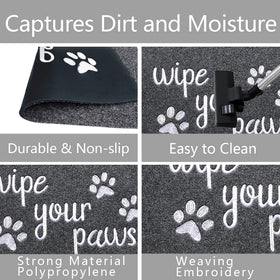 HLFMVWE dirt-capture door mat scrapes mud and sand from shoes efficiently.