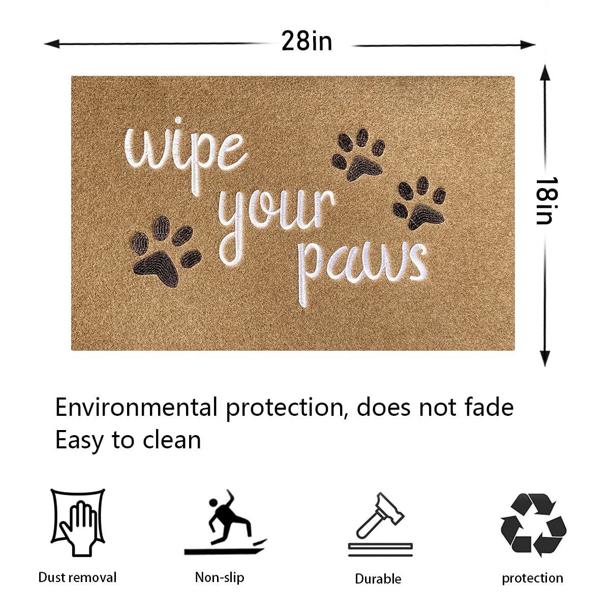 HLFMVWE doormat for outdoor and indoor use keeps entry clean.