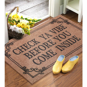 HLFMVWE indoor/outdoor doormat suited for entryways and patios.