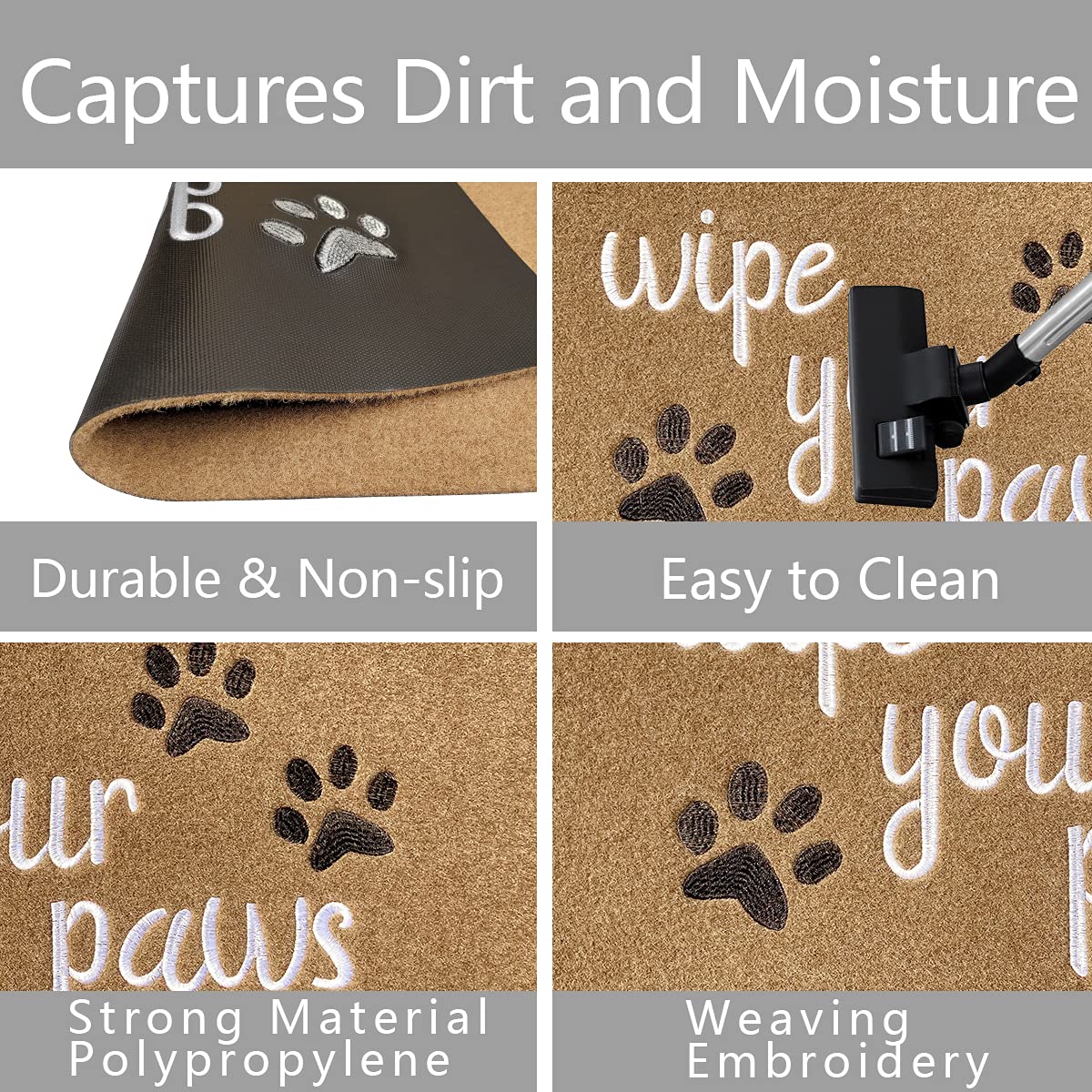 HLFMVWE durable polypropylene loop traps dirt and moisture.