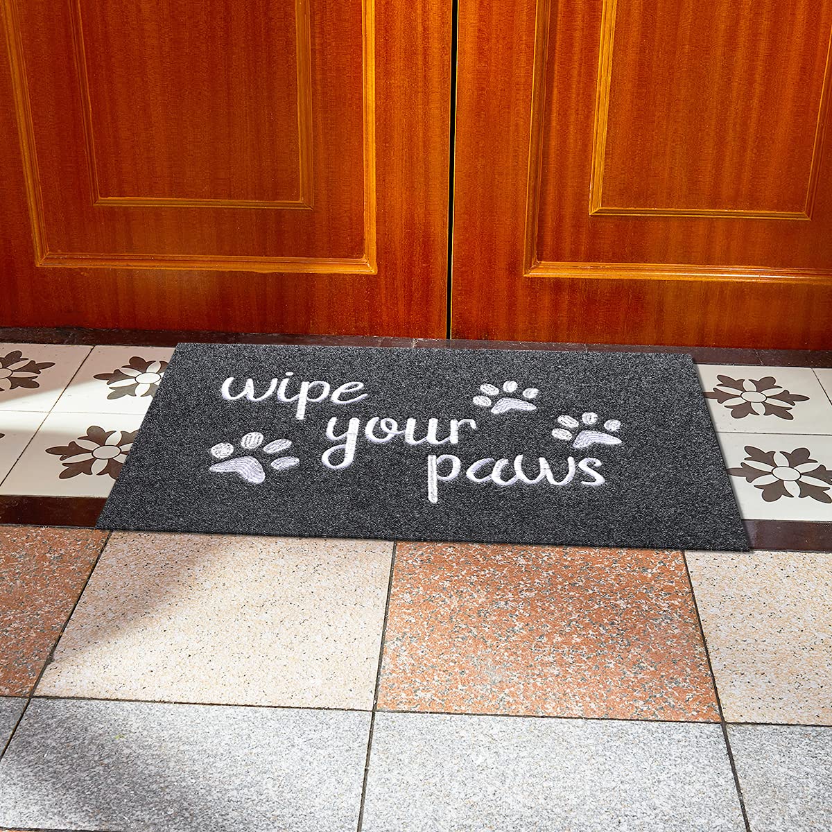 HLFMVWE outdoor indoor use door mat suits porches, foyers, or offices.
